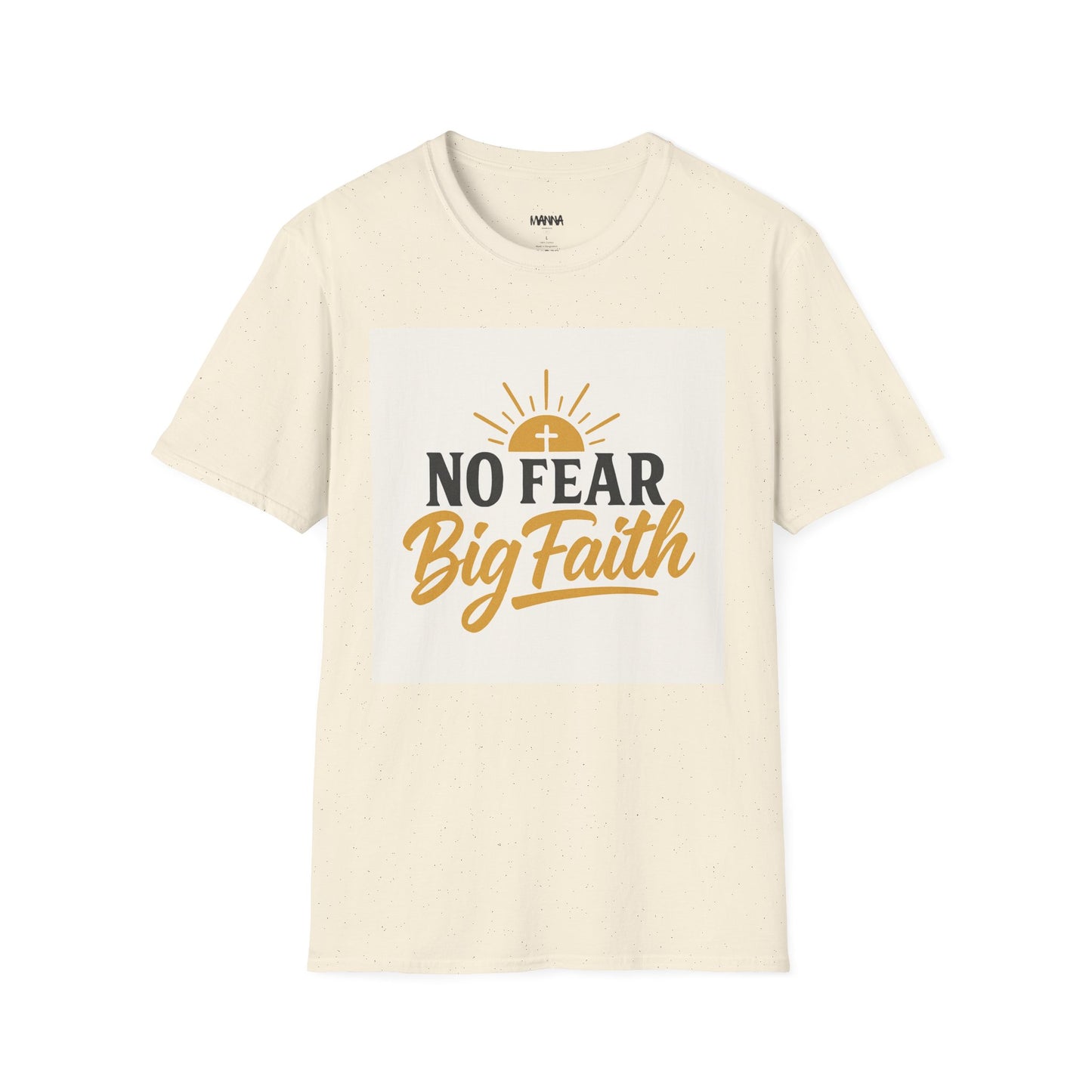Faith-Inspired Unisex Softstyle T-Shirt | No Fear Big Faith, Inspirational Tee, Christian Apparel, Gift for Believers, Everyday Wear