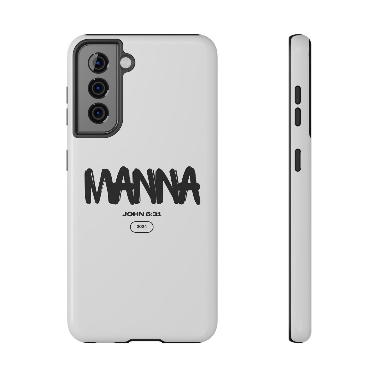 Manna Bible Verse Impact-Resistant Phone Case - Stylish Protection for Faithful Souls