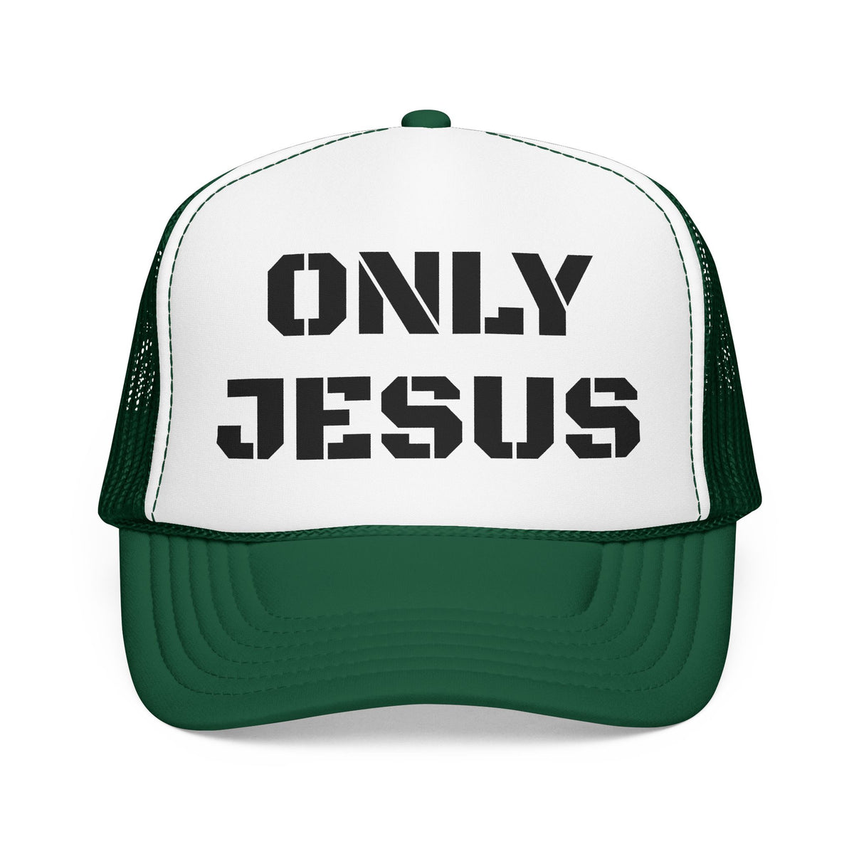 Trucker Hat — "Only Jesus" Embroidered Foam Cap
