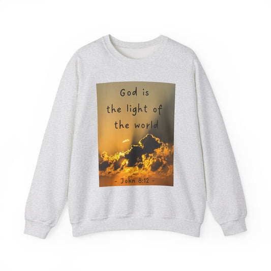 Inspirational Faith & Family Sweatshirt - 'God is the Light of the World' & 'Best Dad Ever'