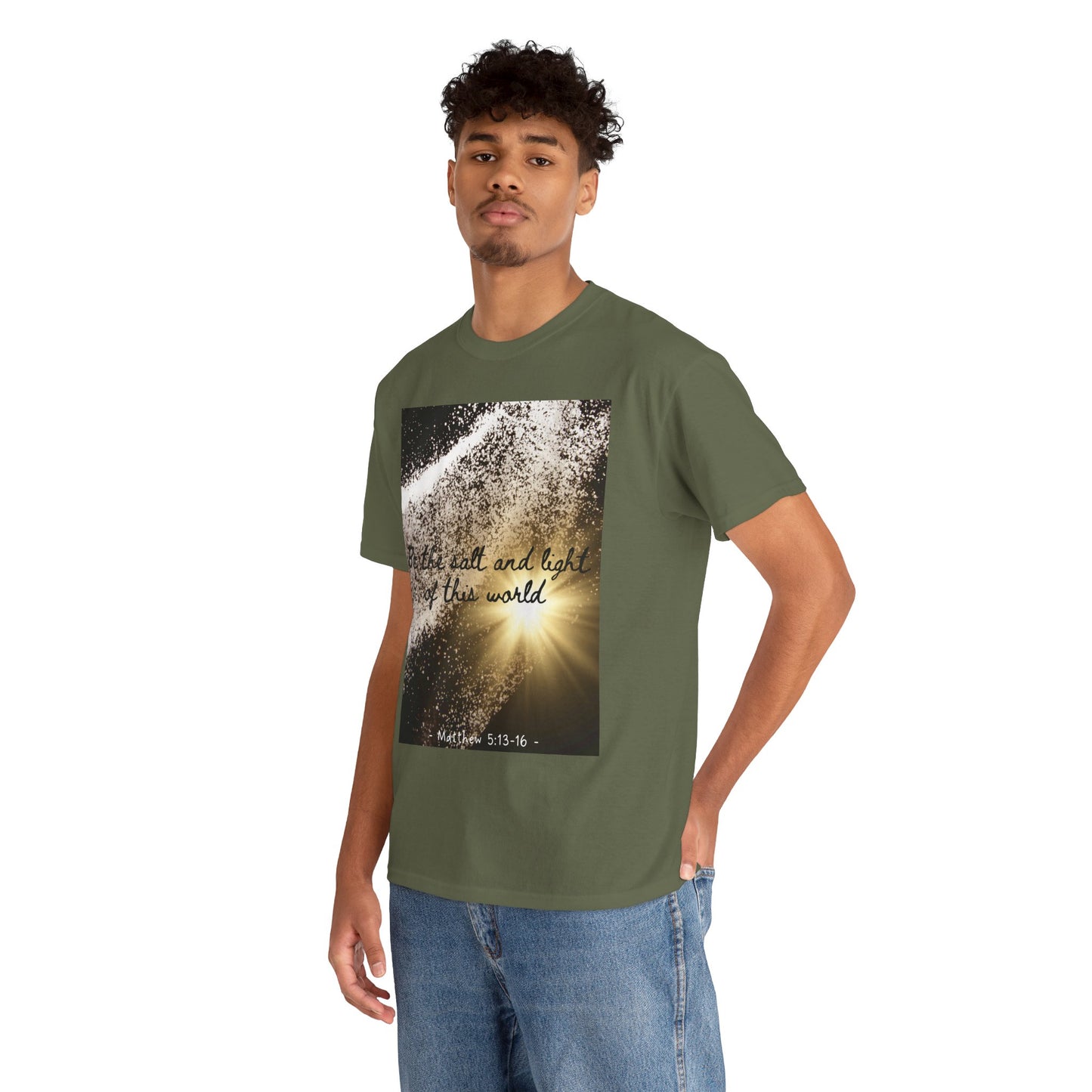 Inspirational Unisex Heavy Cotton Tee - 'Salt and Light of This World'