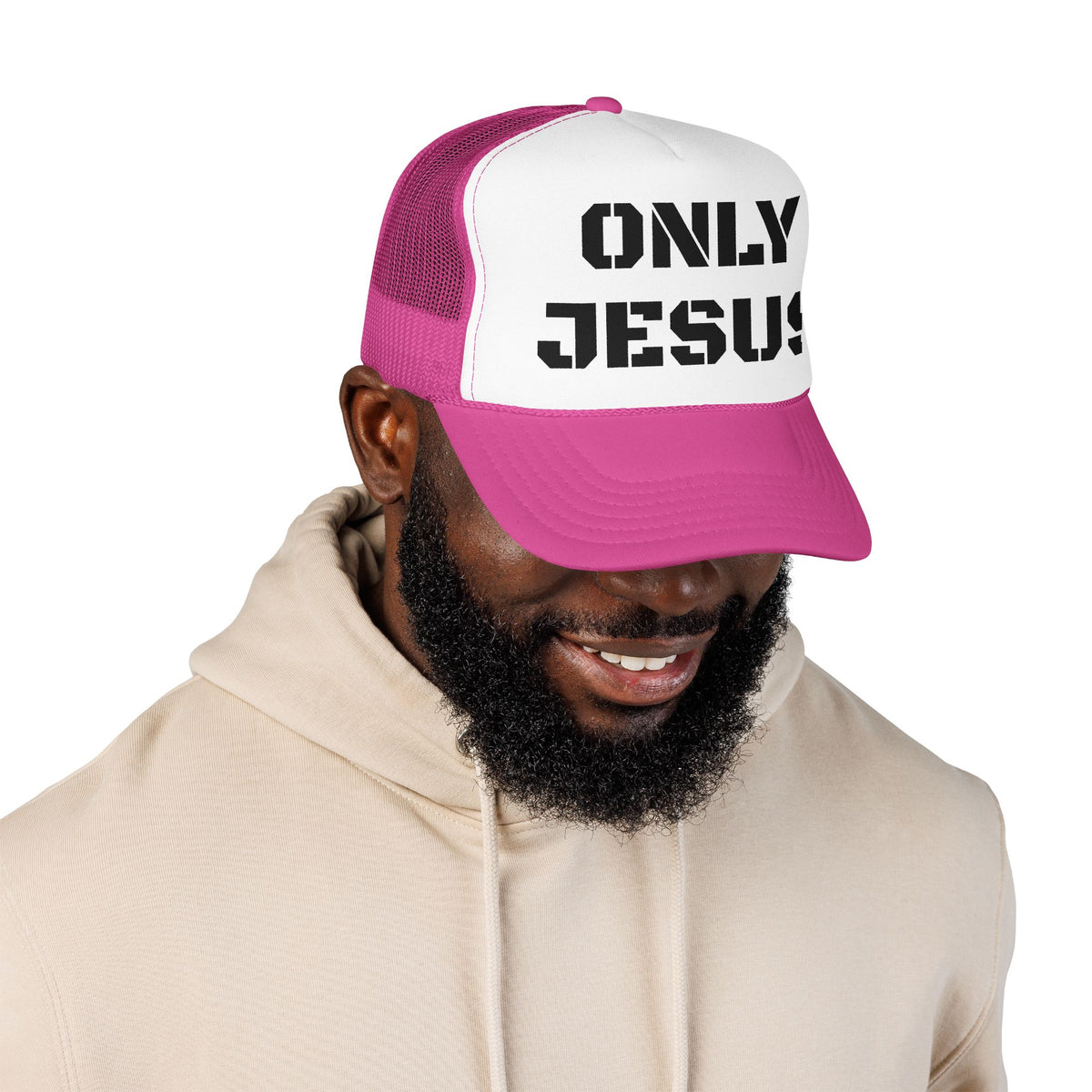 Trucker Hat — "Only Jesus" Embroidered Foam Cap