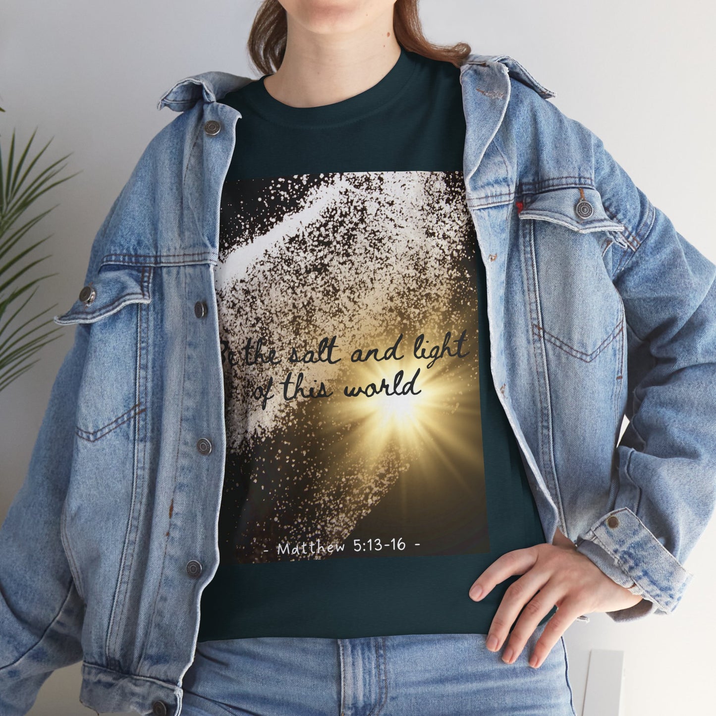 Inspirational Unisex Heavy Cotton Tee - 'Salt and Light of This World'