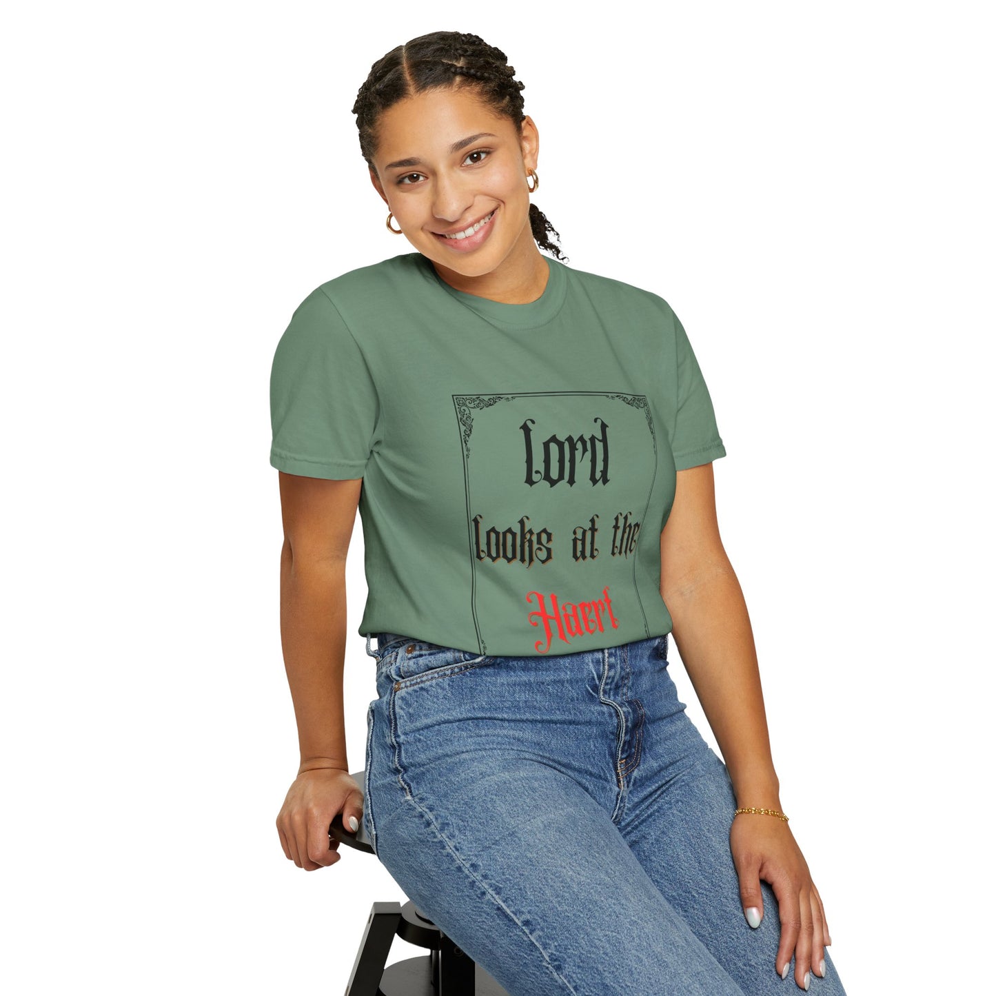 Lord Looks at the Heart Unisex Garment-Dyed T-Shirt