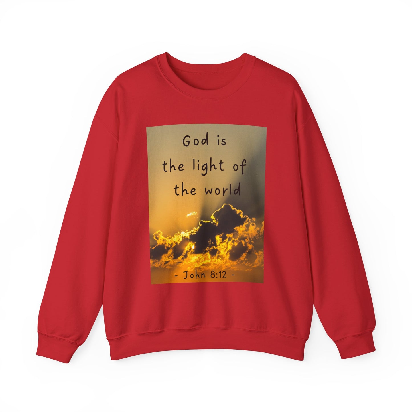 Faith & Family Unisex Heavy Blend™ Crewneck Sweatshirt - 'God is the Light of the World' & 'Best Mom Ever' Design