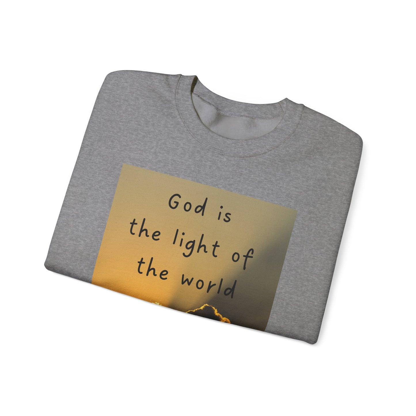 Inspirational Faith & Family Sweatshirt - 'God is the Light of the World' & 'Best Dad Ever'