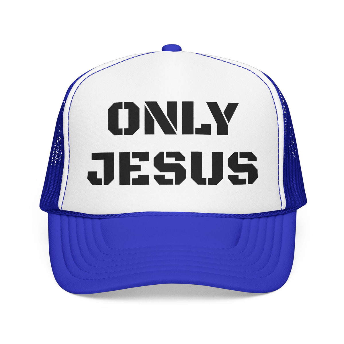 Trucker Hat — "Only Jesus" Embroidered Foam Cap