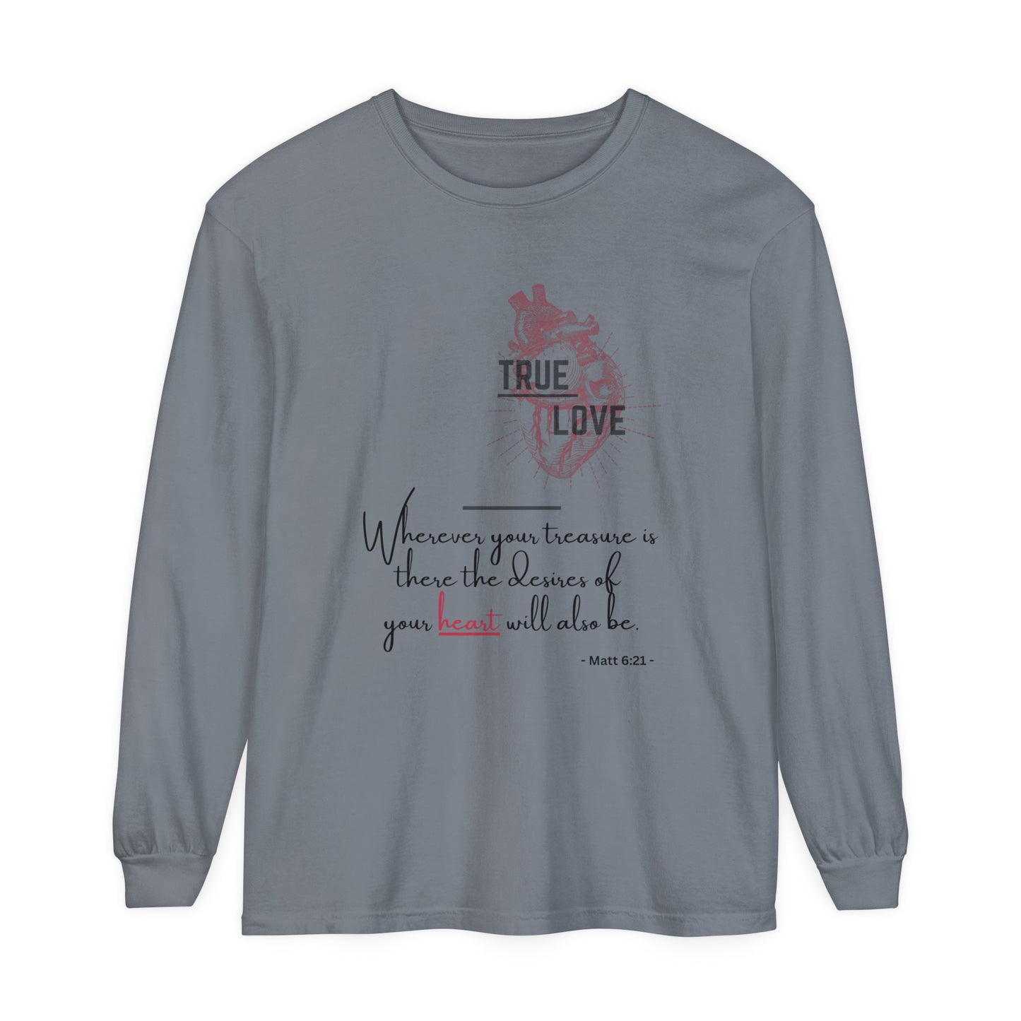 True Love Inspirational Long Sleeve T-Shirt for Heartfelt Connection